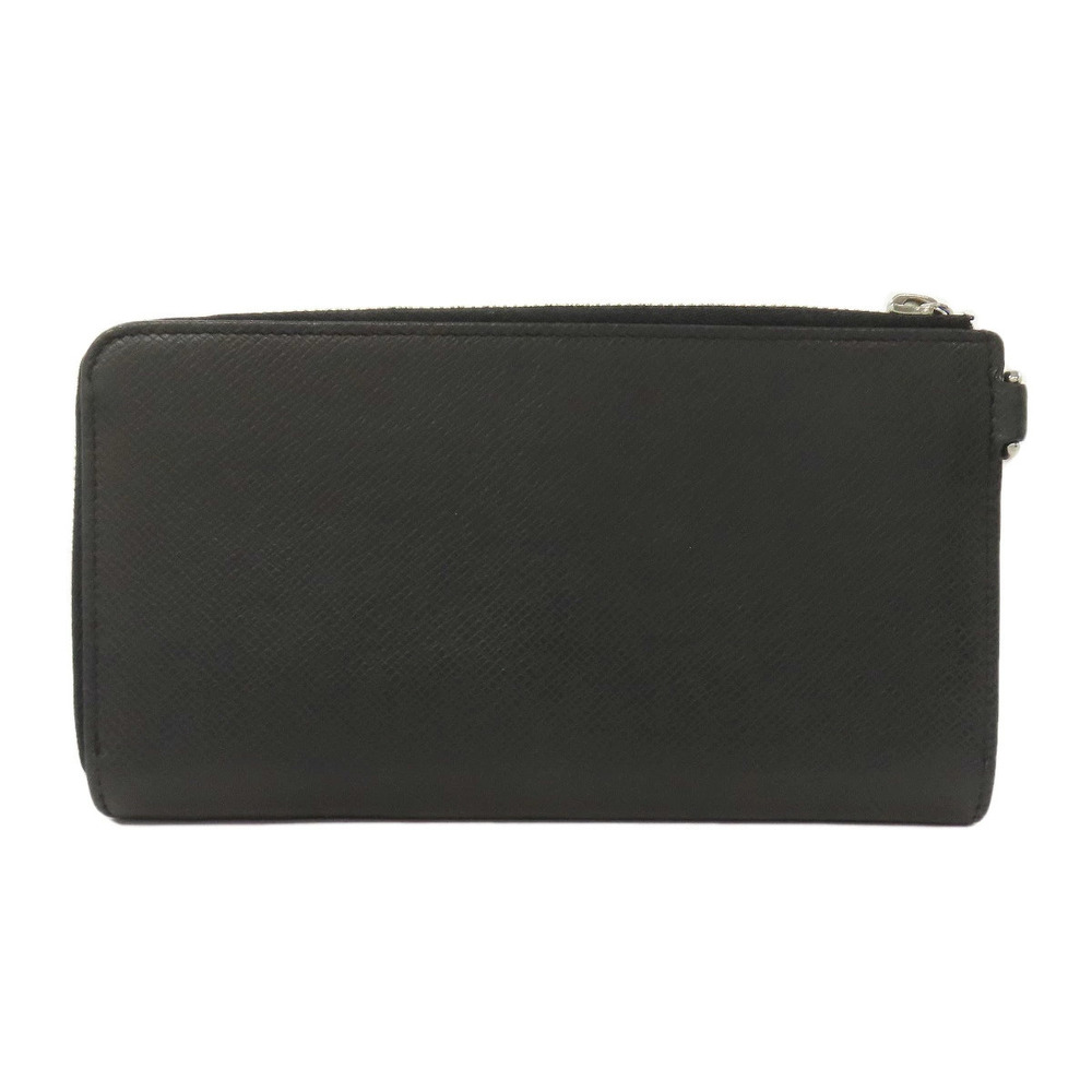 Louis Vuitton Zippy Taiga Leather Long Dragonne Wallet Black